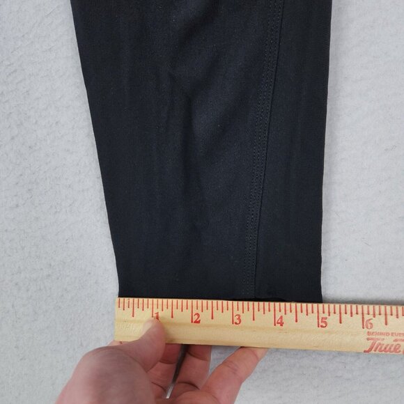 Alexander Wang Pants Womens 6 Black High Rise Pleated Silk Lined Leather Trim - Picture 9 of 16